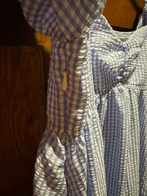 SheIn blue and white gingham dress thumbnail 2