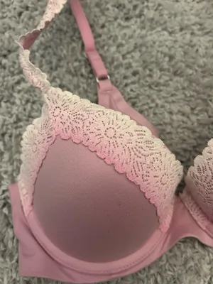 Aerie pink lace push up bra thumbnail 2