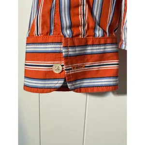 Lauren Ralph Lauren Womens Cotton Button-Up Shirt · Classic Fit · Orange thumbnail 8