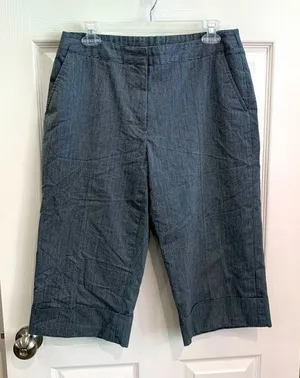 Kim Rogers long‎ shorts crop capris black & white thumbnail 1