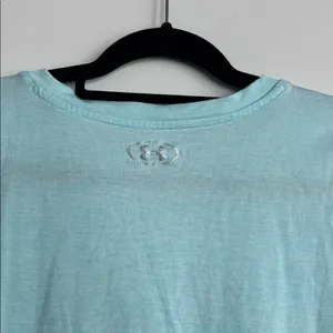 Under Armour Women's Short Sleeve Tee in Aqua with White Logo Size L thumbnail 7
