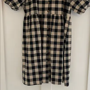 MODCLOTH x PRINCESS HIGHWAY Isabelle Dress Gingham Plaid Cotton Linen Size 10 thumbnail 8