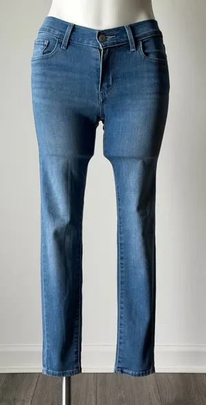 Levi 710 Blue Super Skinny Stretch Jeans thumbnail 1
