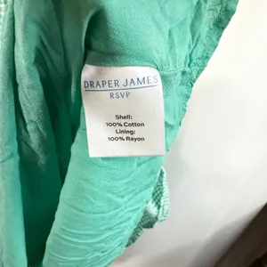 Draper James XXL Dress‎ Green Gingham Surplice Cotton Puff Sleeve Tiered 1827 thumbnail 10
