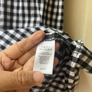 Tabitha Webb Dress 8 Checkered Black White Plaid Preppy Boho Country Ruffle Mini thumbnail 5
