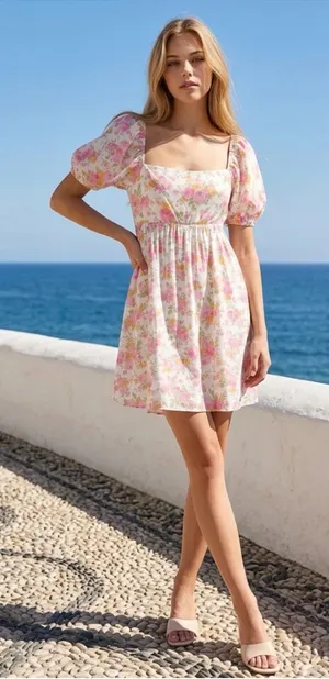 Altar'd State Carissa Floral Babydoll Dress Size Large NWOT thumbnail 1