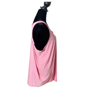 Lululemon Racerback Pleated Pink Tank Top Womens 8 Pink Curved Hem Athletic Yoga thumbnail 3