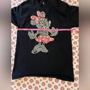 Disney Parks Minnie Mouse Black Print T Shirt Size Medium / Large thumbnail 5