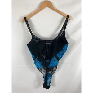 NWOT ANN SUMMERS Zigazigah Bodysuit In Teal 14 D-DD thumbnail 4