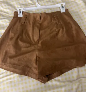 Olivaceous Suede Shorts Large thumbnail 1