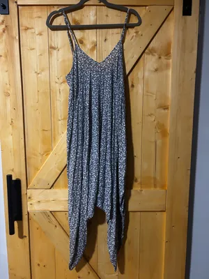 Mustard Seed Floral Handkerchief Hem Jumpsuit /Romper Size S‎ thumbnail 2