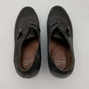 Dansko Livie Black Leather MJ Wingtip‎ Loafer Shoes Monk Strap Womens 39 8.5-9 thumbnail 6