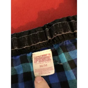 Victoria’s Secret PINK vintage Y2K blue flannel pajama pants Size Medium thumbnail 5