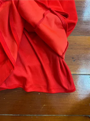 Hello Molly Backstage Passes One Shoulder Red Ruffle Mini Dress Sz XS 💚🎀 thumbnail 11