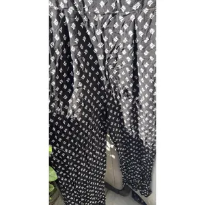 AUW As U Wish Babydoll Smocked Floral Black White Midi Dress Size XL Jumpsuit thumbnail 15