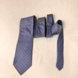 Beaufort Rack Men's Tie Blue Multicolor Silk Italy Geometric Print Necktie thumbnail 4