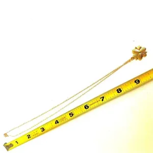 Gold tone flower pendant necklace thumbnail 5