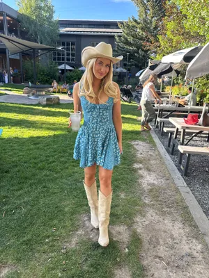 Free People Blue Mini Dress Print thumbnail 2
