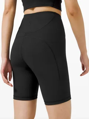 Lululemon Ribbed Contoured High-Rise Short 8", Black thumbnail 1