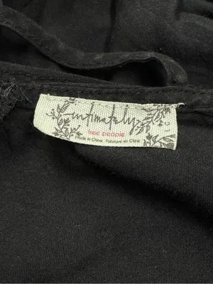 Free People Intimately Side by Side Mini Slip Dress Black Women’s Large thumbnail 4