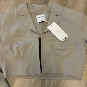 NWT berksha cropped blazer Black thumbnail 1