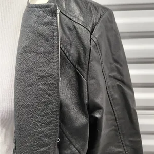 Vintage Spiegel Women's Leather Jacket Size 14 Black Classic Fall Moto Chic Y2K thumbnail 8