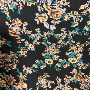 SHEIN Black Floral Tiered Ruffled V-Neck Collar Mini Dress thumbnail 4
