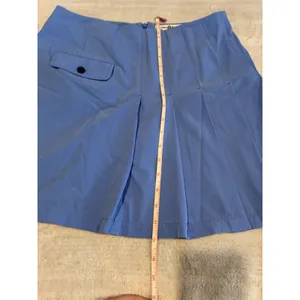 Tory Burch Sport Athletic Skirt Sz M Blue Pleated Stretch Front Pocket EUC thumbnail 3