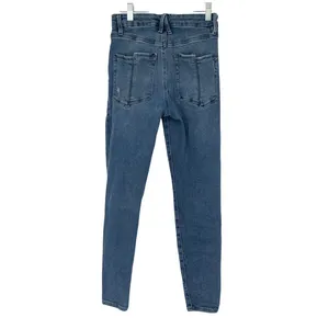 Good American Good Waist Crop Distressed Medium Wash Indigo‎ 139 jeans size 2/26 thumbnail 2