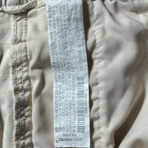 Zara Cream Pleated Barrel Leg Trousers Cotton Blend Size M thumbnail 7