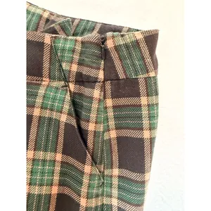VTG Share Female Plaid Tartan Skirt 40 US/M Green Brown Cotton Mini Skirt Shorts thumbnail 8