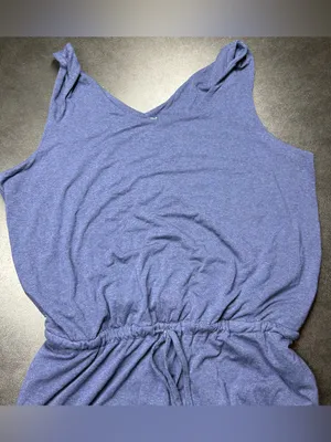 Anthropologie Sunday Women’s Size XL Blue Tank Top Wide Leg Jumpsuit thumbnail 5