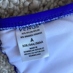 Venus Blue Triangle String Bikini Top thumbnail 2
