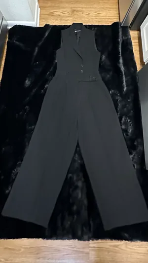 ZARA Black Sleeveless Oversized Vest Jumpsuit thumbnail 2