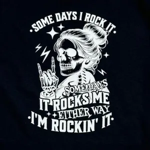 I’m Rockin’ It Women’s Medium T-Shirt Short Sleeve Black Crew Neck thumbnail 3
