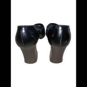 Vintage Nouchka Court Shoes Bicolour Leather Square Toe‎ Chunky Heels 38.5 Black thumbnail 4