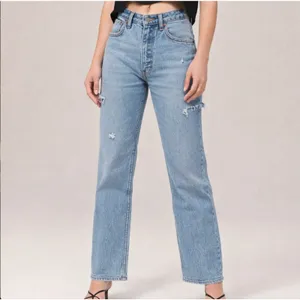 Abercrombie & Fitch The 90's Baggy Low Rise Jeans Straight Leg Size 2 thumbnail 6