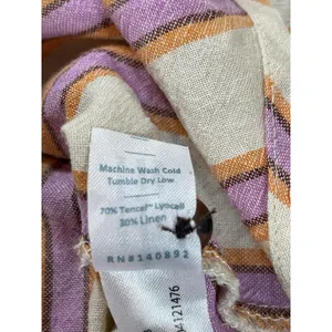 Marine Layer XL Striped Button Front Shirt Shorts Pajama Set Linen Tencel READ thumbnail 8
