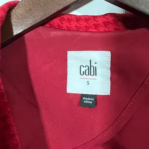 Cabi Celebration Coat in Red Micro Houndstooth Size S Blazer Jacket Style #3546 thumbnail 11