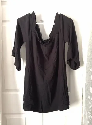 ABERCROMBIE & FITCH Off the Shoulder tunic mini dress Womens Size M bell sleeves thumbnail 1
