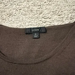 J. Crew Dark Brown Women's Crew Neck Sweater Small thumbnail 3