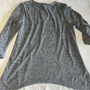 Fortune + Ivy Dress Shirt Women's Gray Medium 3/4 Sleeve Stretch B Neck thumbnail 5