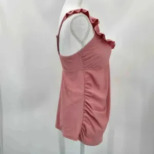 Isabel Maternity Pink Tankini Padded Bra Adjustable Ruffle‎ Size Medium thumbnail 3