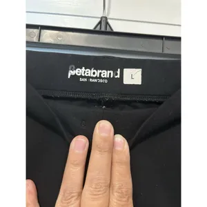 Betabrand Women's Pants Size Large Black Leg Dress Yoga Stretch Wide Leg 32x30 thumbnail 2