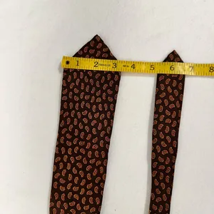 Oscar De La Renta Silk Mens Brown Tie Geometric Necktie Vintage Classic Cravat thumbnail 6