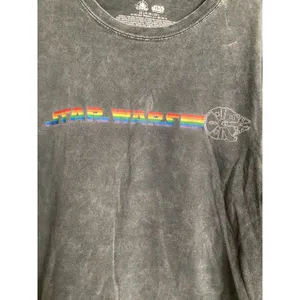 Disney Parks Star Wars Rainbow Millennium Falcon Crop t-shirt Pride Collection L thumbnail 3