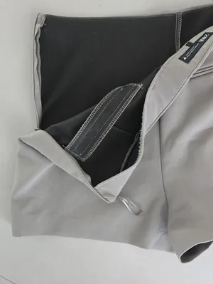New Zara Gray Asymmetric Wrap Mini Skort Size XXL thumbnail 6