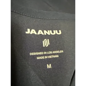 Jaanuu Blue Classic V-Neck Short Sleeve Pocket Medical Scrub Uniform Top Size M thumbnail 3