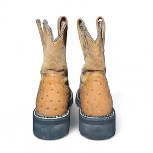 Ariat Women’s Western Work Boots Sz 6.5 Brown Ostrich Embossed Leather Lug Sole thumbnail 6