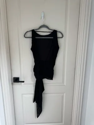 AFRM Batya Asymmetric Knotted Lace Boatneck Tank Top thumbnail 2